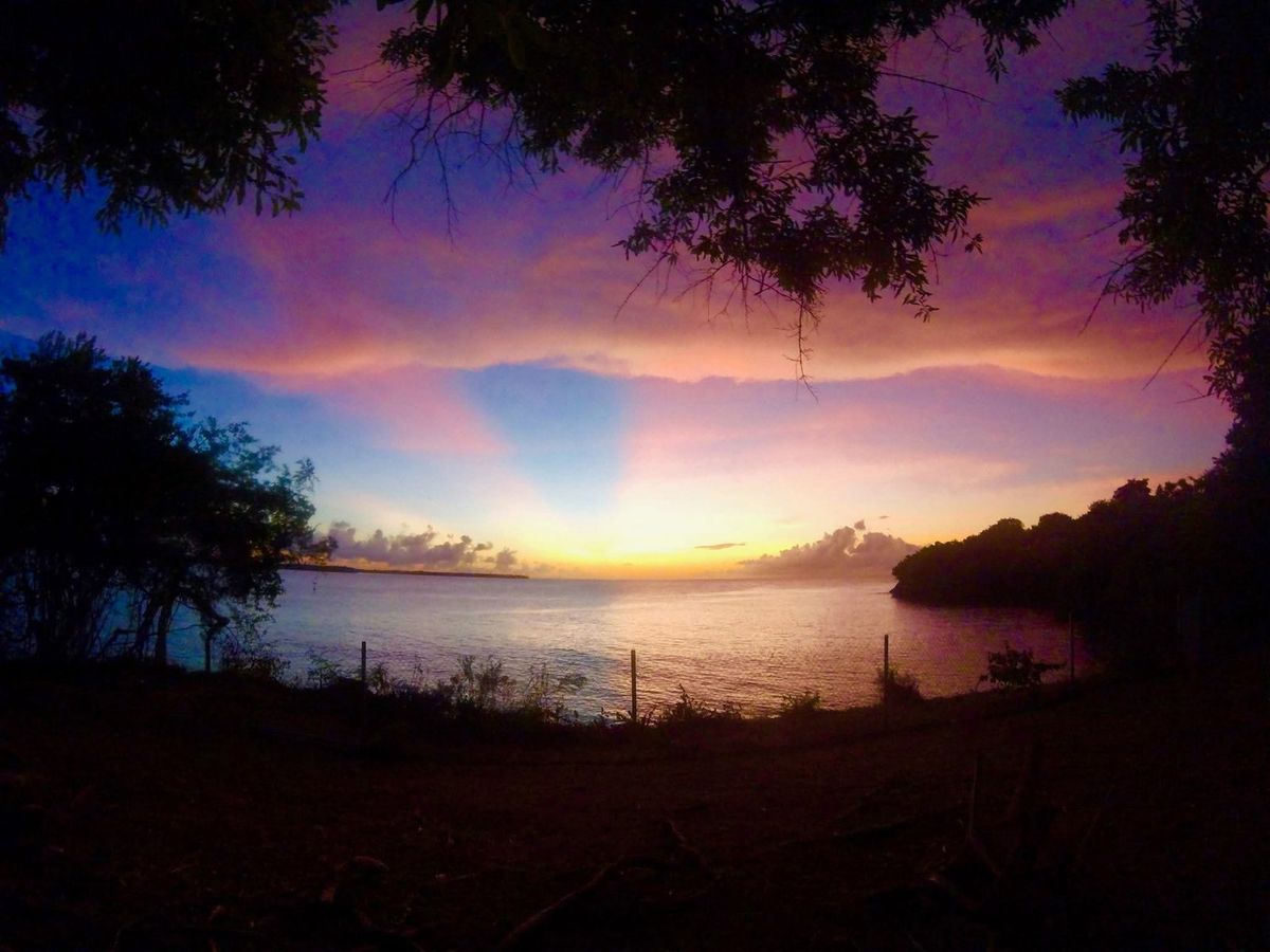 Sunset over the bay